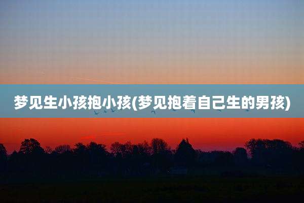 梦见生小孩抱小孩(梦见抱着自己生的男孩)