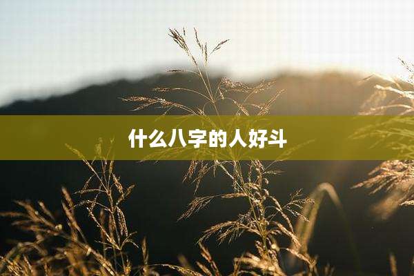 什么八字的人好斗