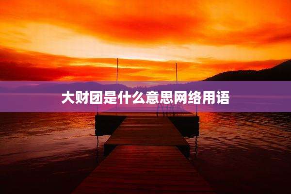 大财团是什么意思网络用语