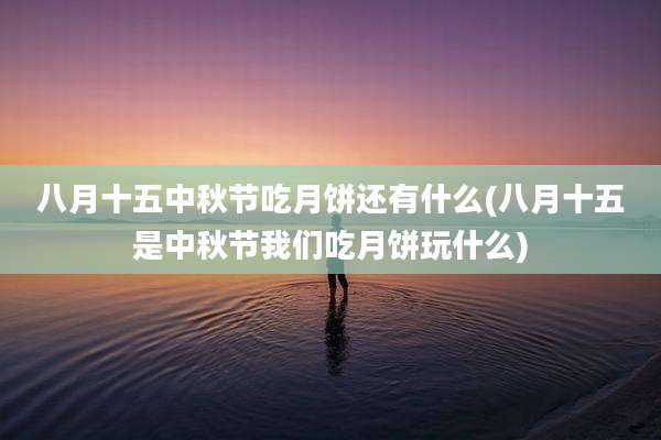 八月十五中秋节吃月饼还有什么(八月十五是中秋节我们吃月饼玩什么)