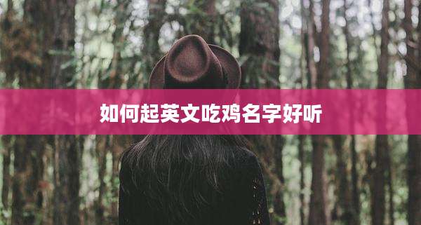 如何起英文吃鸡名字好听