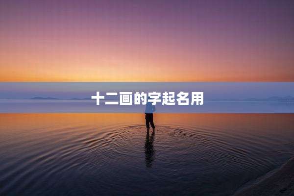 十二画的字起名用