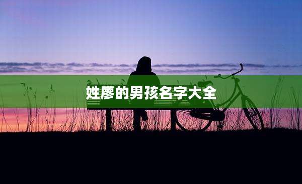 姓廖的男孩名字大全