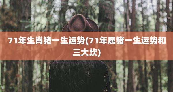 71年生肖猪一生运势(71年属猪一生运势和三大坎)