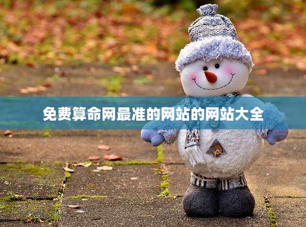免费算命网最准的网站的网站大全