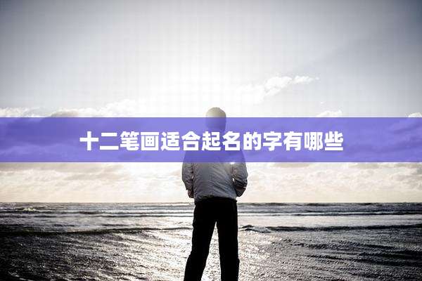 十二笔画适合起名的字有哪些