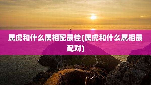 属虎和什么属相配最佳(属虎和什么属相最配对)