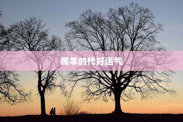 属羊的代好运气