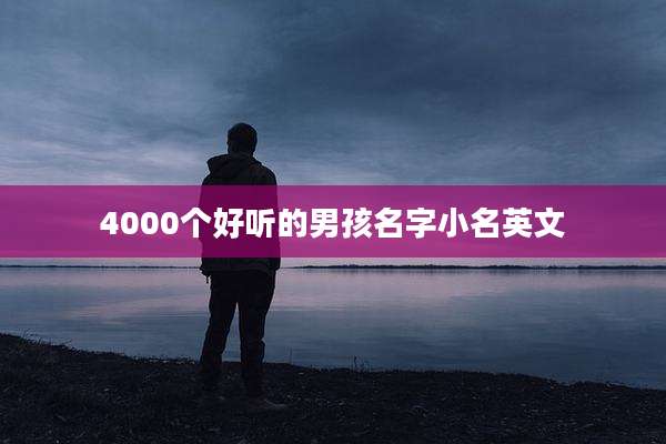 4000个好听的男孩名字小名英文