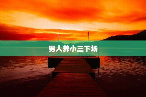 男人养小三下场