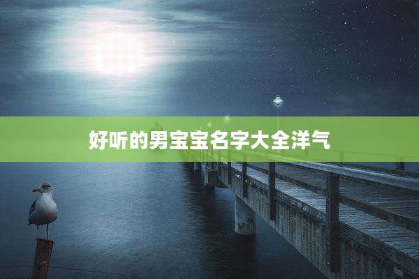 好听的男宝宝名字大全洋气