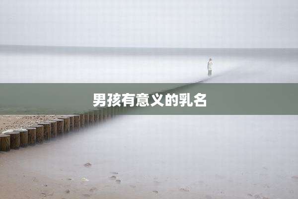 男孩有意义的乳名