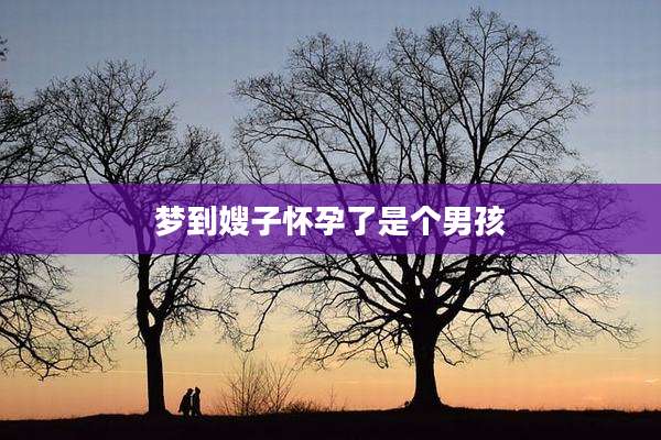 梦到嫂子怀孕了是个男孩