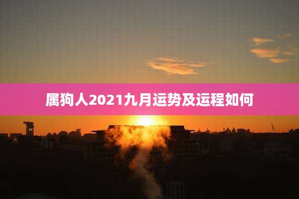 属狗人2021九月运势及运程如何