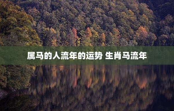 属马的人流年的运势 生肖马流年