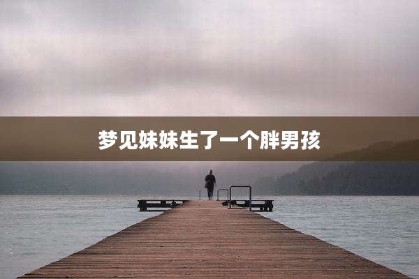 梦见妹妹生了一个胖男孩