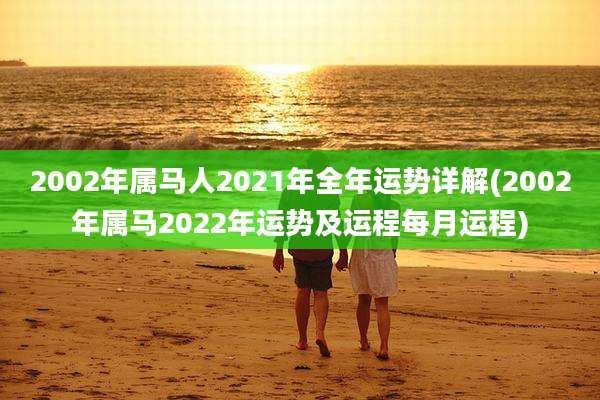 2002年属马人2021年全年运势详解(2002年属马2022年运势及运程每月运程)