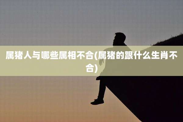 属猪人与哪些属相不合(属猪的跟什么生肖不合)