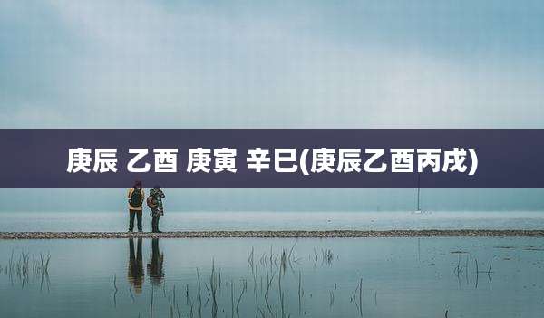 庚辰 乙酉 庚寅 辛巳(庚辰乙酉丙戌)