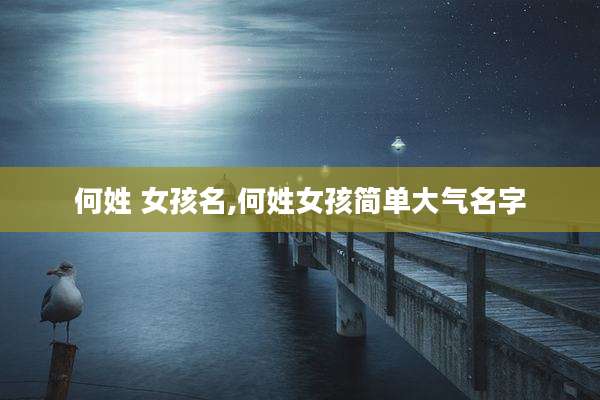 何姓 女孩名,何姓女孩简单大气名字