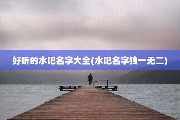 好听的水吧名字大全(水吧名字独一无二)