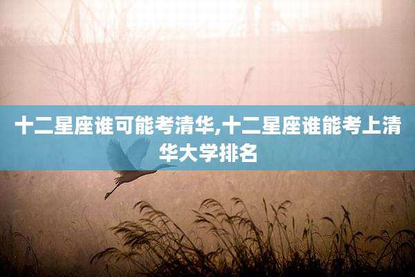 十二星座谁可能考清华,十二星座谁能考上清华大学排名