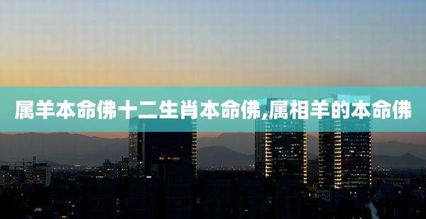 属羊本命佛十二生肖本命佛,属相羊的本命佛