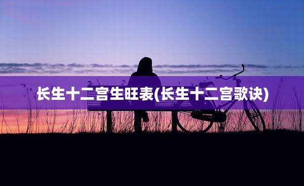 长生十二宫生旺表(长生十二宫歌诀)