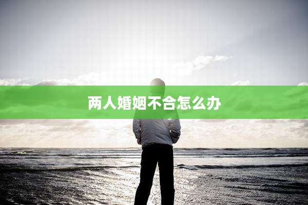 两人婚姻不合怎么办