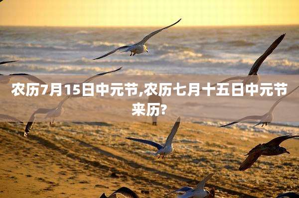 农历7月15日中元节,农历七月十五日中元节来历?
