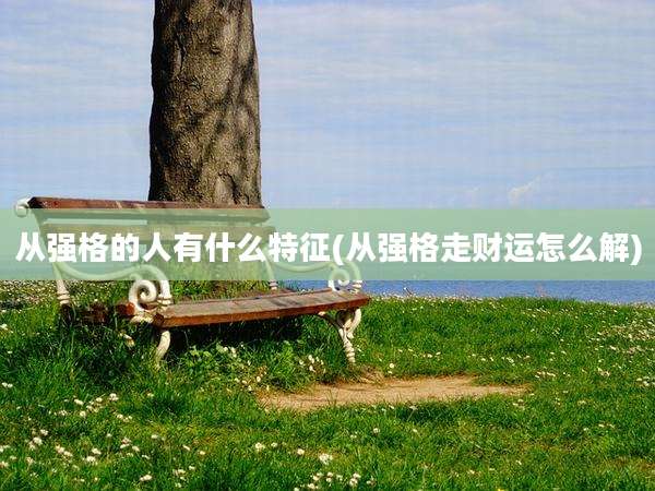 从强格的人有什么特征(从强格走财运怎么解)