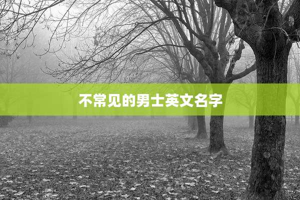 不常见的男士英文名字