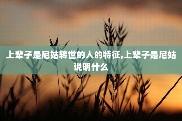 上辈子是尼姑转世的人的特征,上辈子是尼姑说明什么