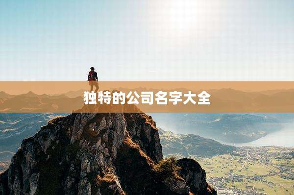 独特的公司名字大全