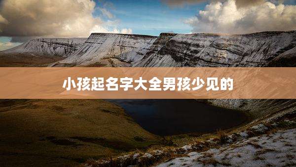 小孩起名字大全男孩少见的