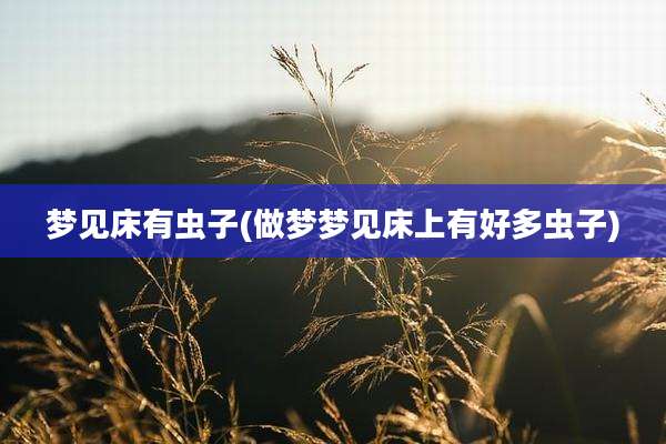 梦见床有虫子(做梦梦见床上有好多虫子)