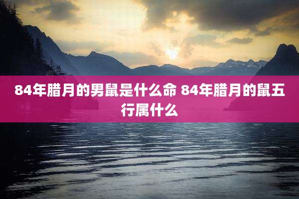 84年腊月的男鼠是什么命 84年腊月的鼠五行属什么