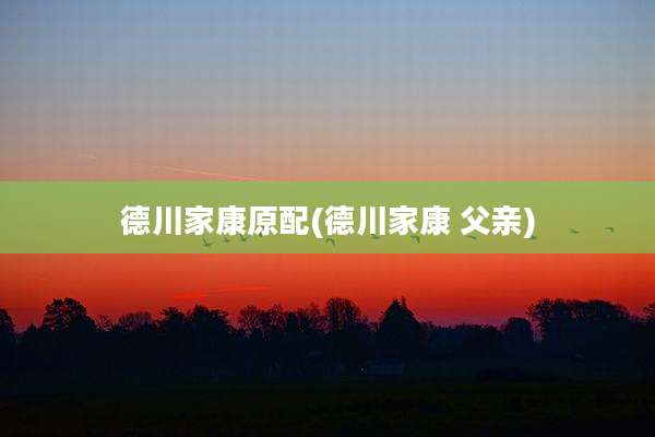 德川家康原配(德川家康 父亲)