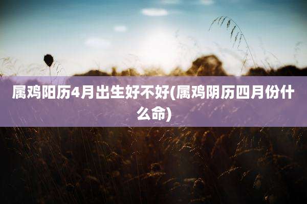 属鸡阳历4月出生好不好(属鸡阴历四月份什么命)