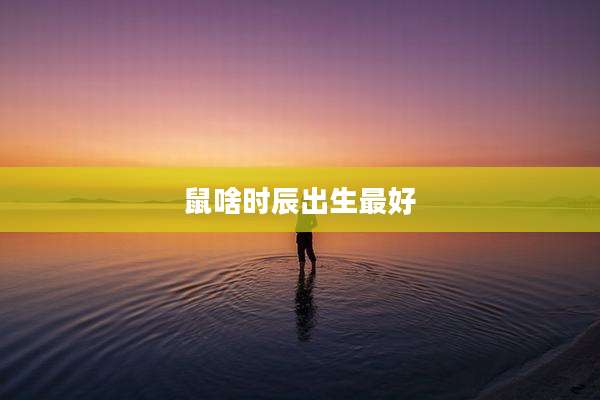 鼠啥时辰出生最好