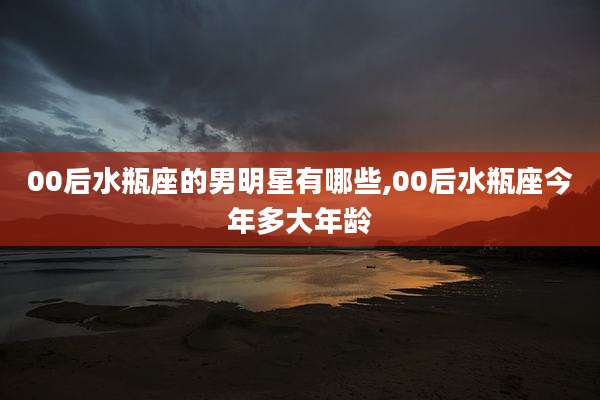 00后水瓶座的男明星有哪些,00后水瓶座今年多大年龄