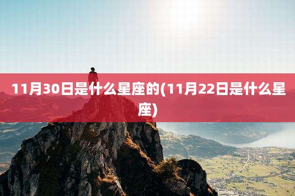 11月30日是什么星座的(11月22日是什么星座)