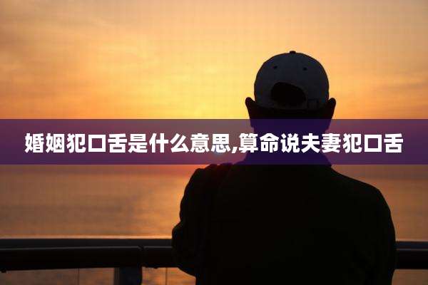 婚姻犯口舌是什么意思,算命说夫妻犯口舌