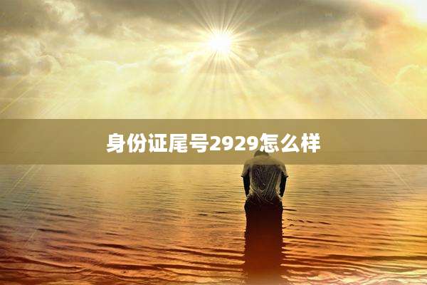 身份证尾号2929怎么样
