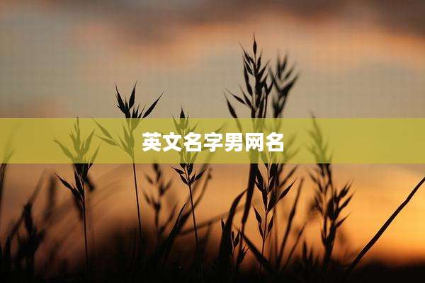 英文名字男网名
