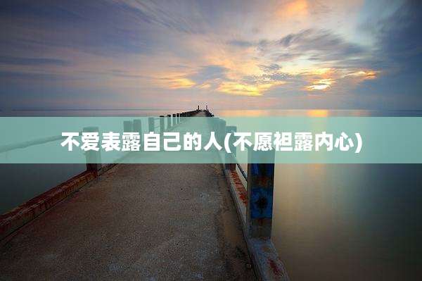 不爱表露自己的人(不愿袒露内心)