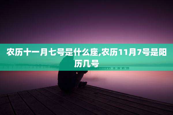 农历十一月七号是什么座,农历11月7号是阳历几号