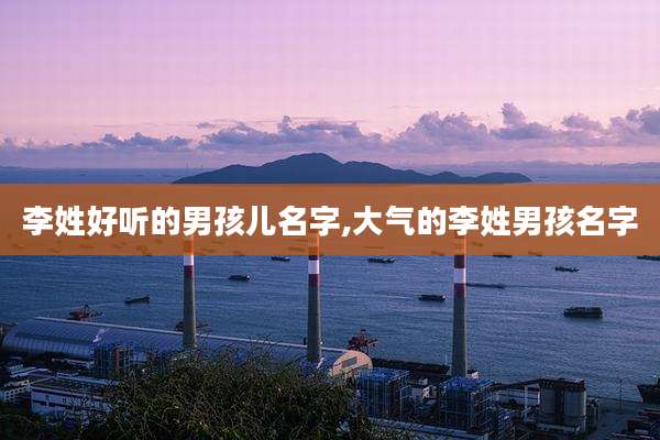 李姓好听的男孩儿名字,大气的李姓男孩名字