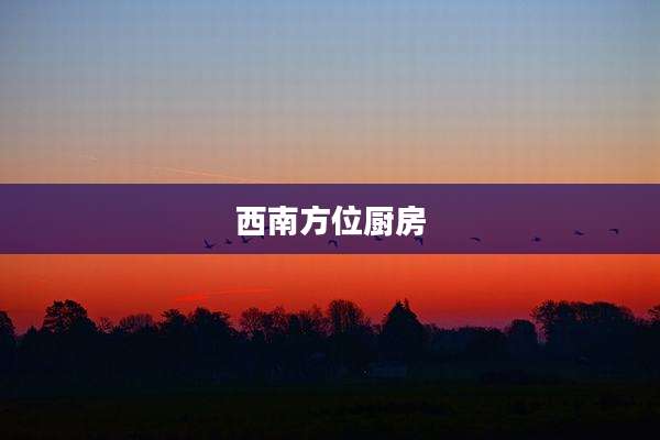西南方位厨房