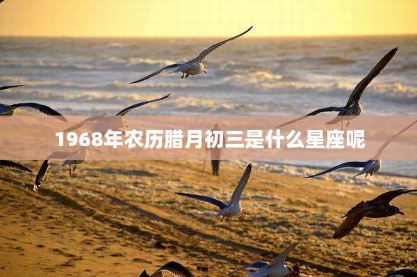 1968年农历腊月初三是什么星座呢